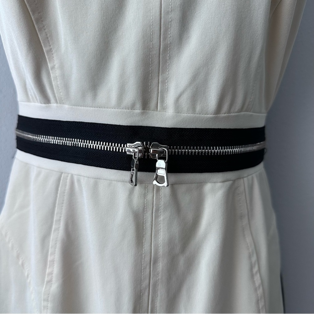 Milly of New York Cream and Black Mini Dress Size 2 - Picture 5 of 10
